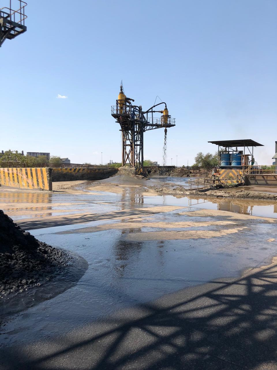 Water separation tower at the Rustenburg plant